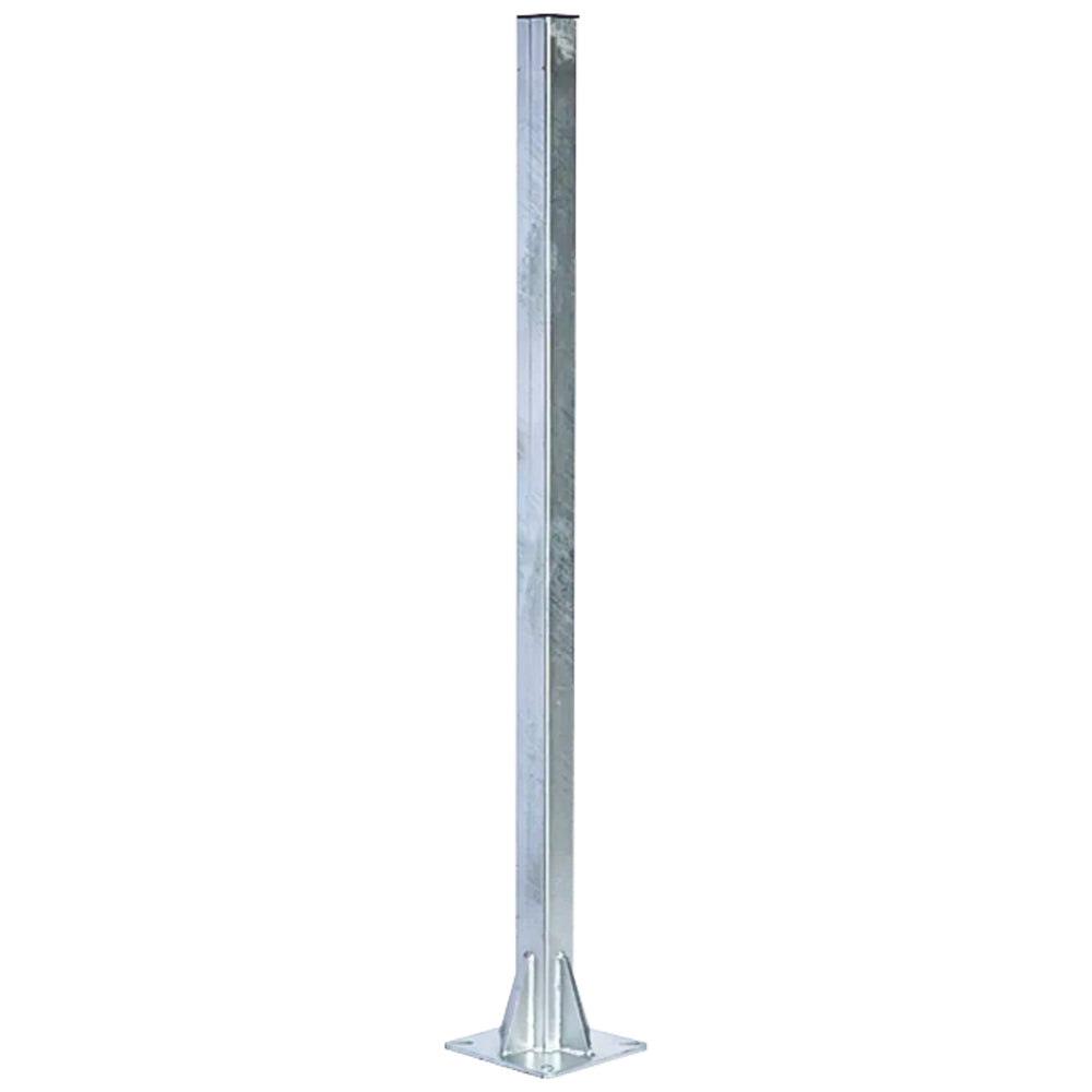 Palo Quadrato con Piastra di Base – Supporto in Acciaio Zincato 60mm