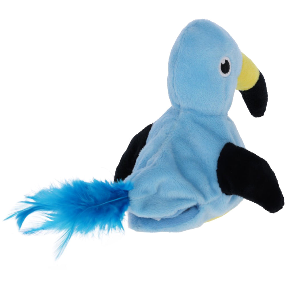 Giocattolo per Gatti Jumping Bird Interattivo con Suono Ali in Movimento e Ricarica USB