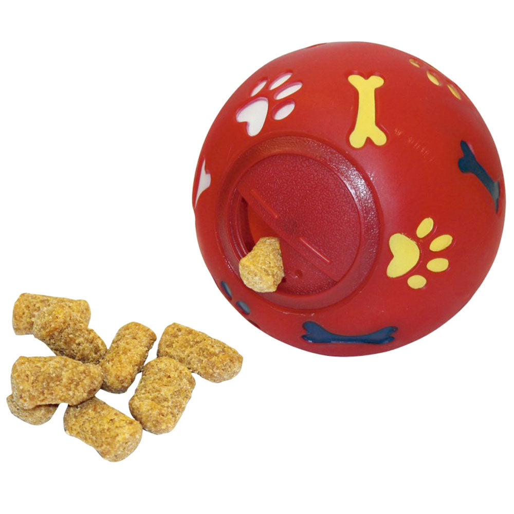 Palla snack per cani diametro 11cm rosso