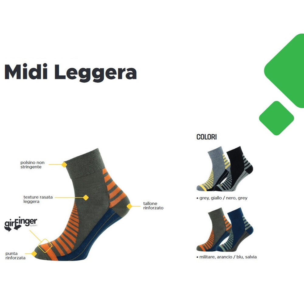 Calze Fassi Midi Leggere Airfinger confezione da 2 paia