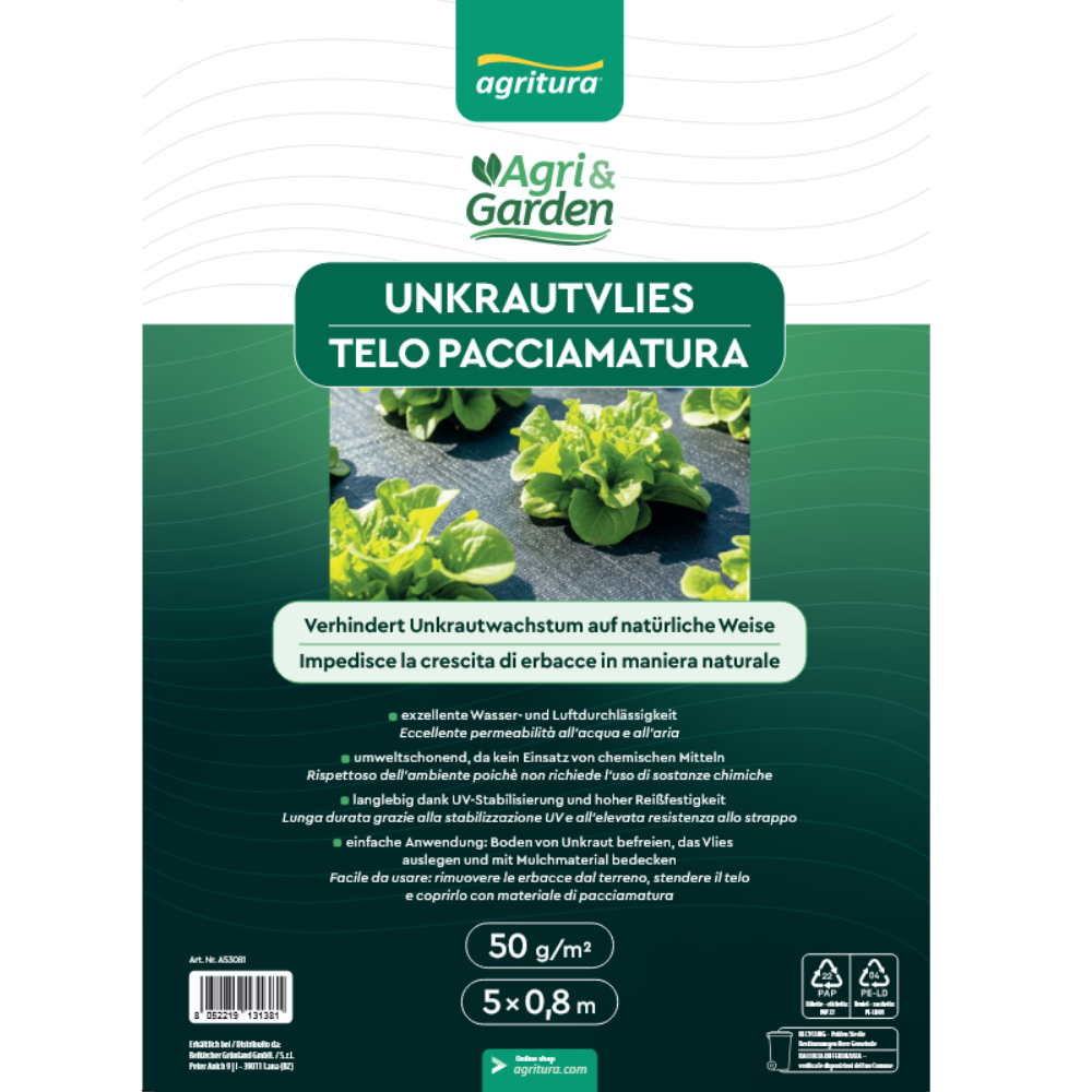 Agritura Unkrautvlies Mulchvlies 50g/m²