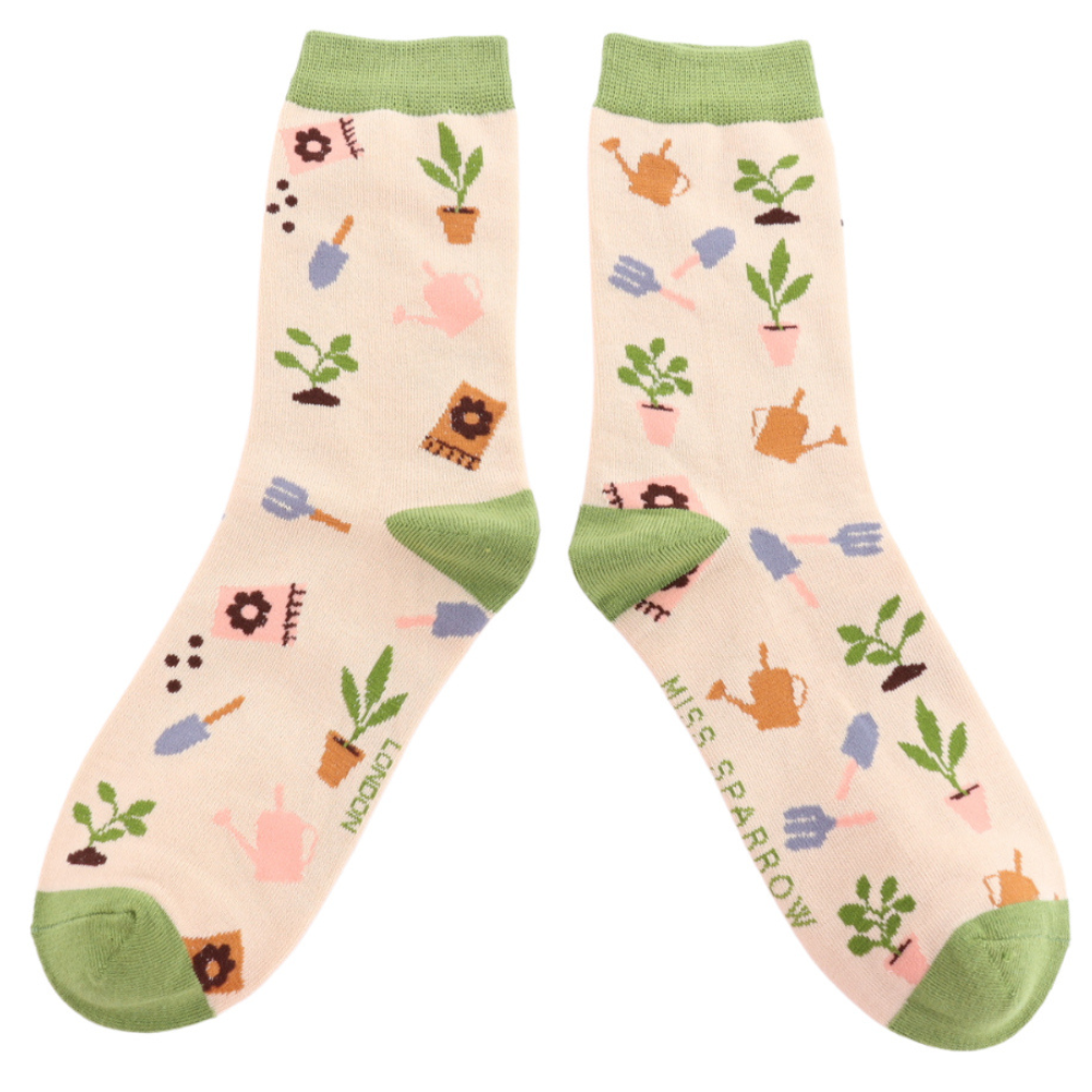 Women’s Bamboo Socks Miss Sparrow – Garden
