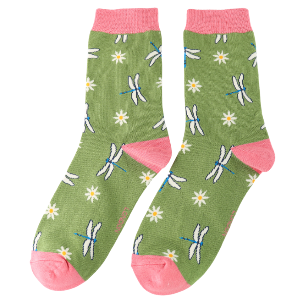 Women’s Bamboo Socks Miss Sparrow – Dragonflies