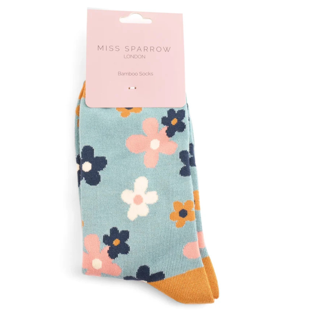Women’s Bamboo Socks Miss Sparrow – Flowers