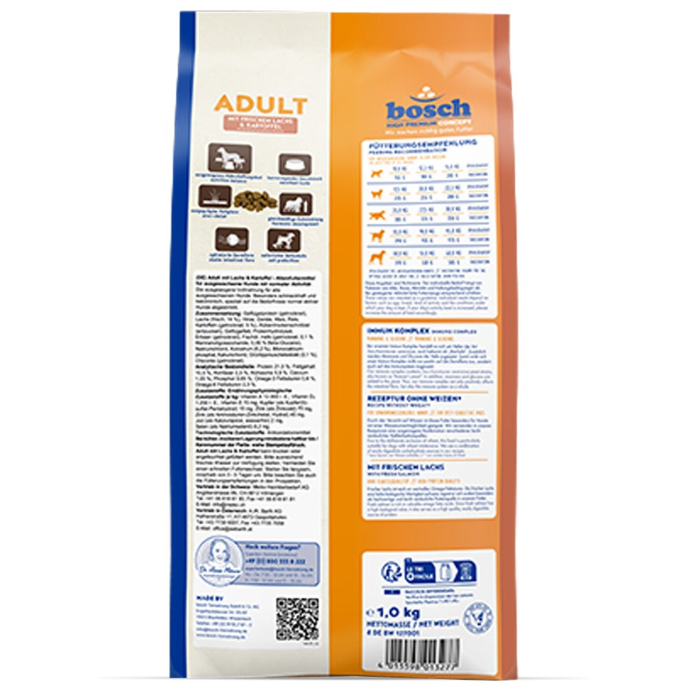 Bosch Adult Salmone Fresco e Patate Crocchette Complete per Cani