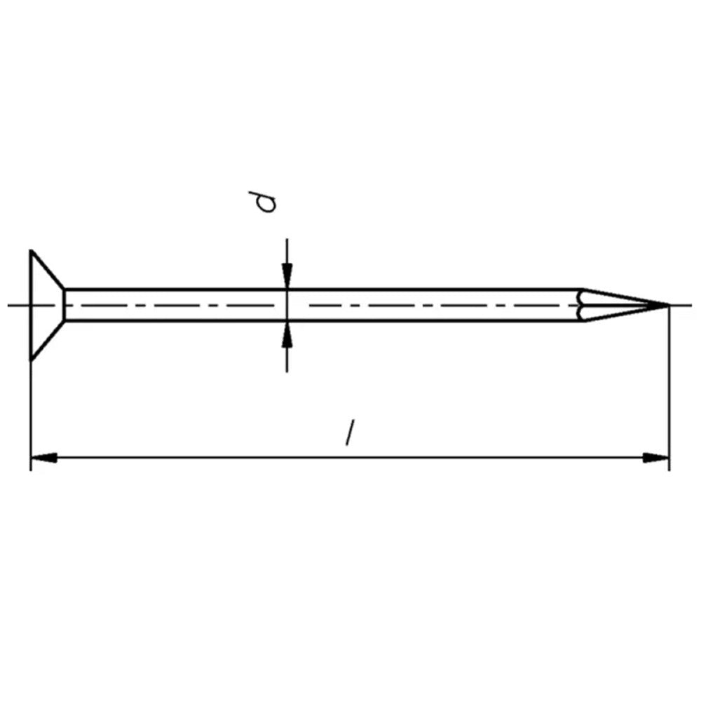 Drahtnägel 2,5 × 60mm, blank – 2,5kg