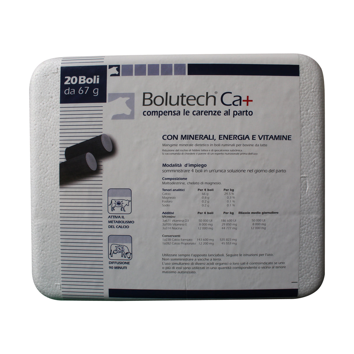 Bolutech ca+ 20x67 gr - compensa le carenze al parto