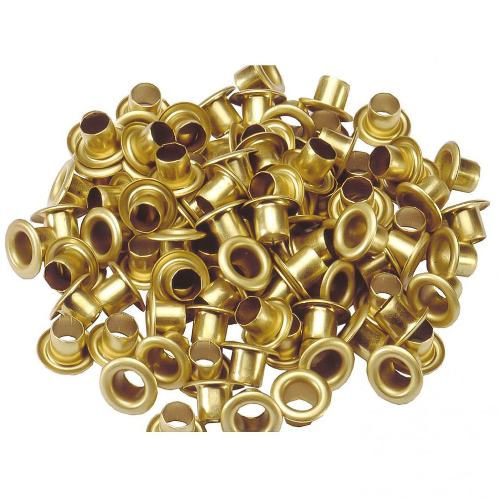 Occhielli Zincati e in Ottone Nichelato da 100 Pezzi