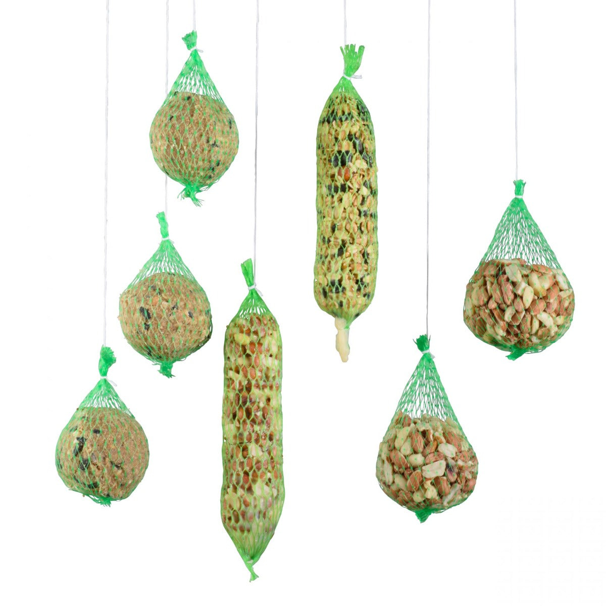 PANTO® Pacchetto Misto 7 Pezzi: Palline di Grasso, Stick, Sacchetti e Candela per Uccelli