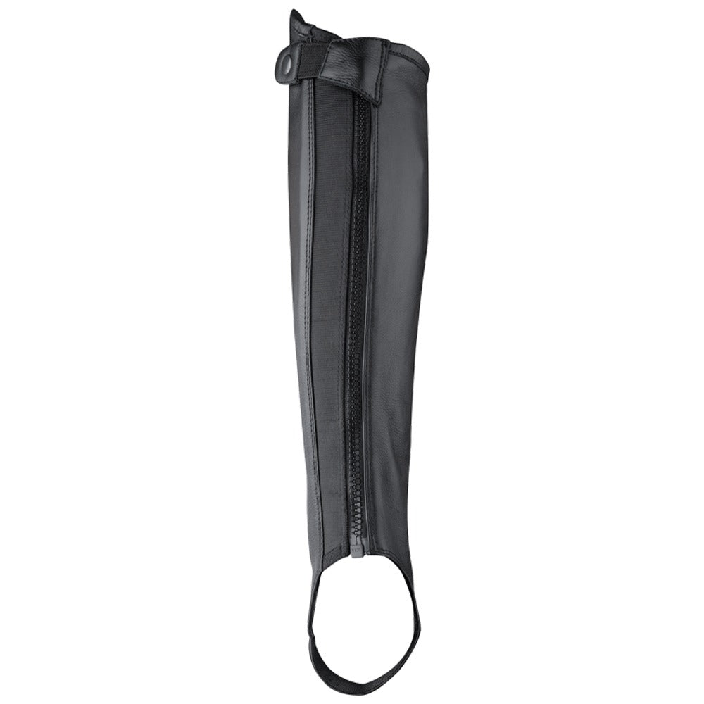 Classic Black Leather Chaps Riding Boots Fit Comfortable Design