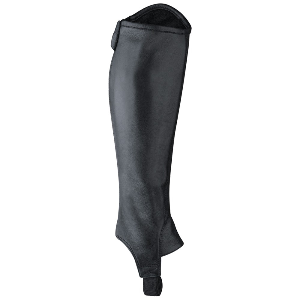 Classic Black Leather Chaps Riding Boots Fit Comfortable Design