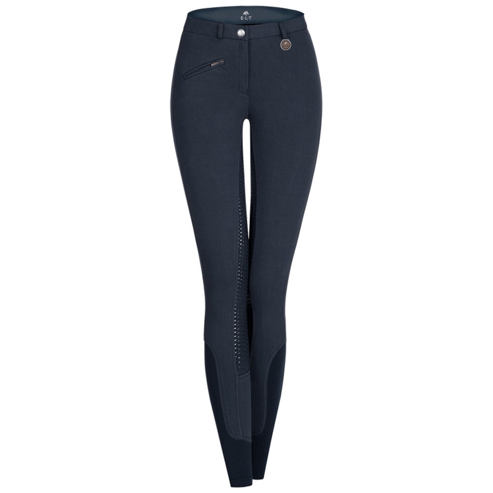 Pantaloni Equitazione Donna Fun Sport Silicone Blu Notte