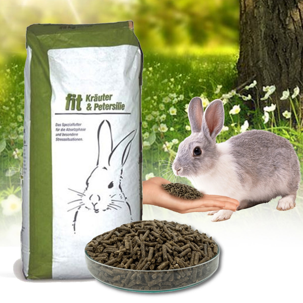 Mangime completo per conigli con erbe e prezzemolo pellet 25kg