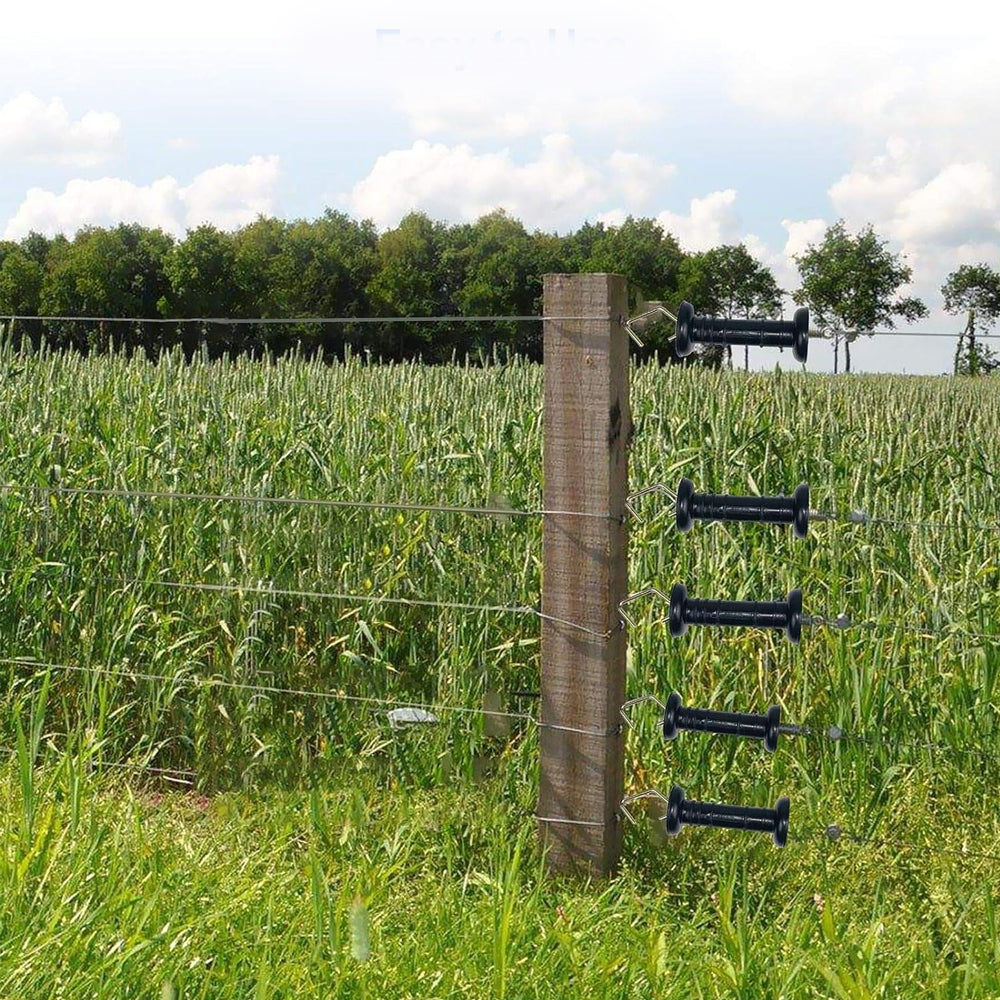 Maniglia isolante con gancio a N nero per cancello farming