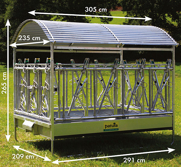 Big Bale Feeder con Mangiatoia Autobloccante di Sicurezza – Per Bovini Adulti