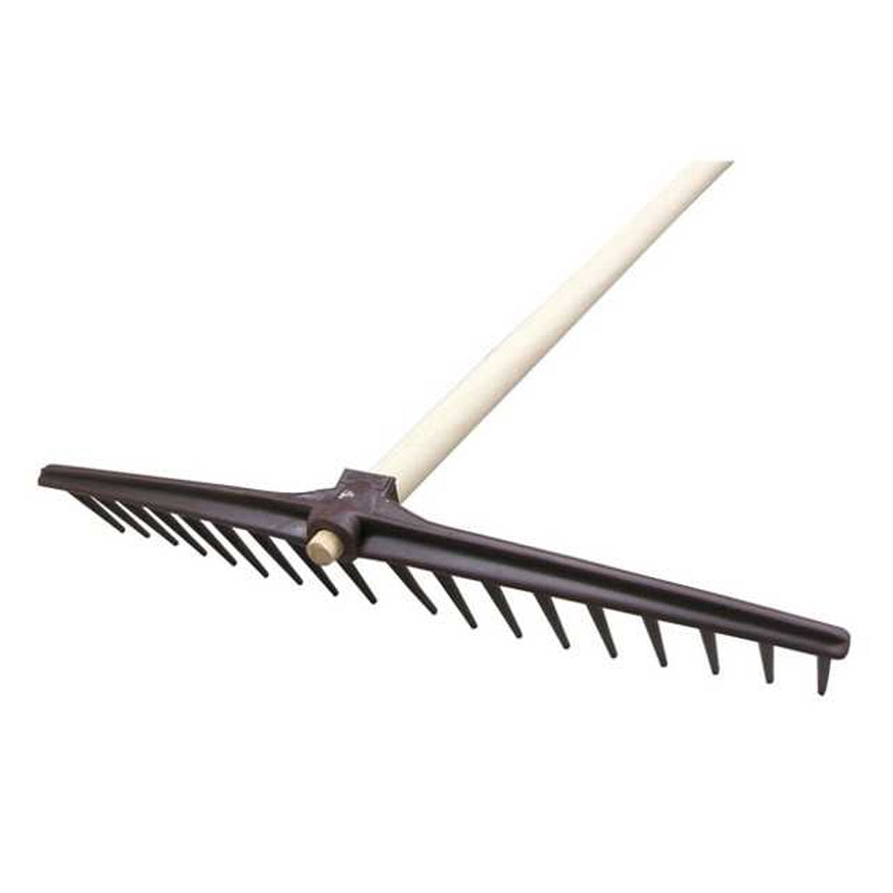 Rastrello in plastica marrone 18 resistente