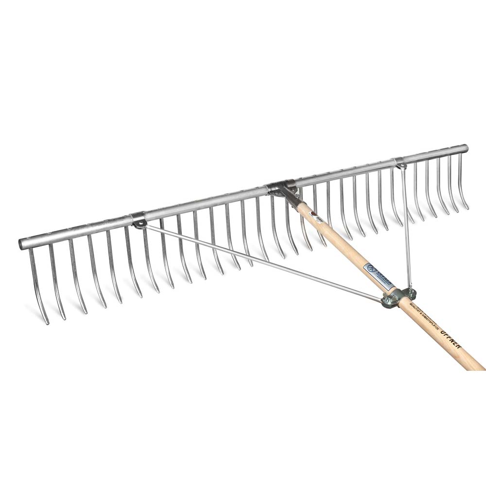 Rastrello in alluminio con grande tipo erpice Con manico in legno