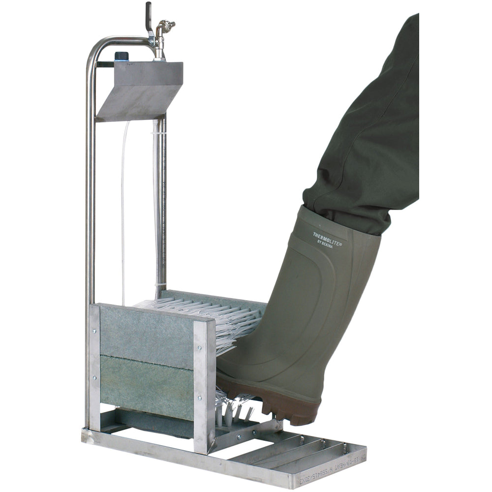 Pulitore per stivali professionale con attacco acqua