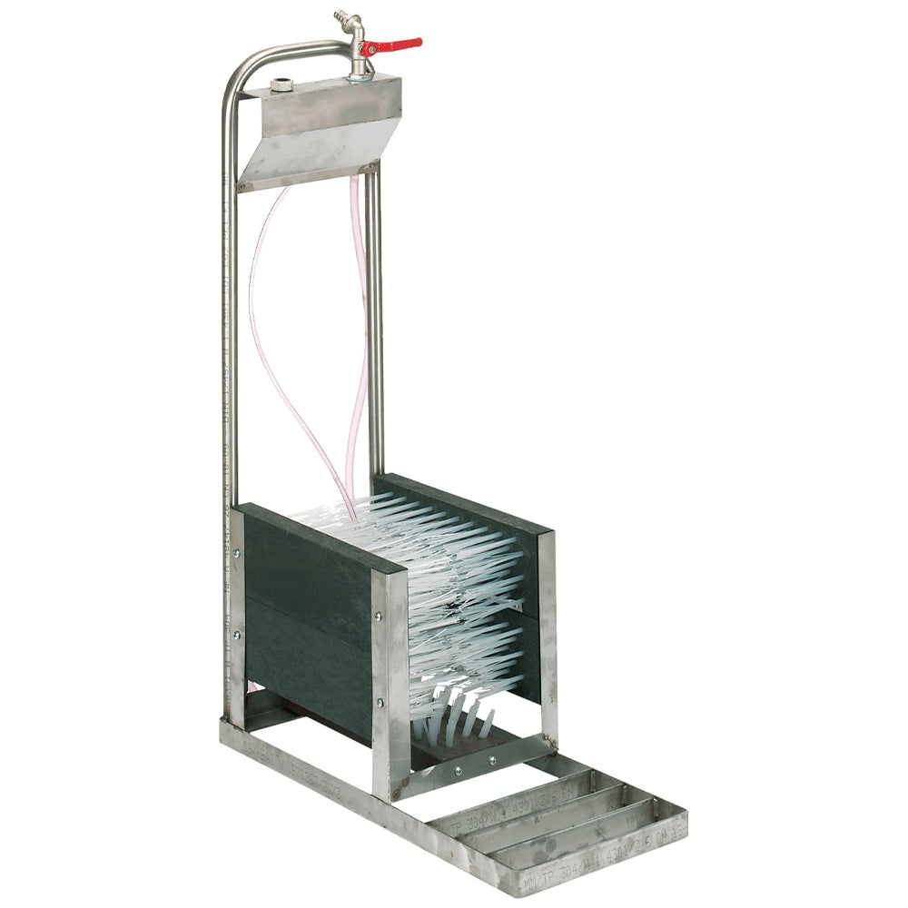 Pulitore per stivali professionale con attacco acqua