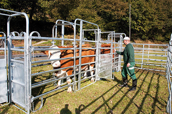 Telaio per corsia di lavoro con cancello scorrevole