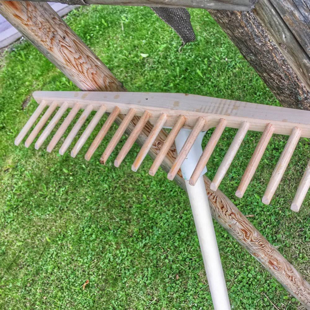 Rastrello in Legno con Manico Molteplici denti in Plastica