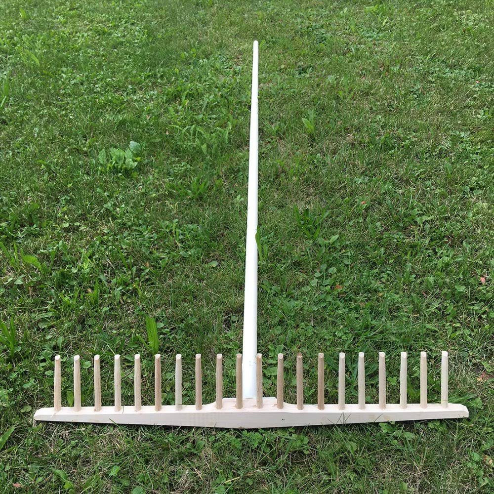 Rastrello in Legno con Manico Molteplici denti in Plastica