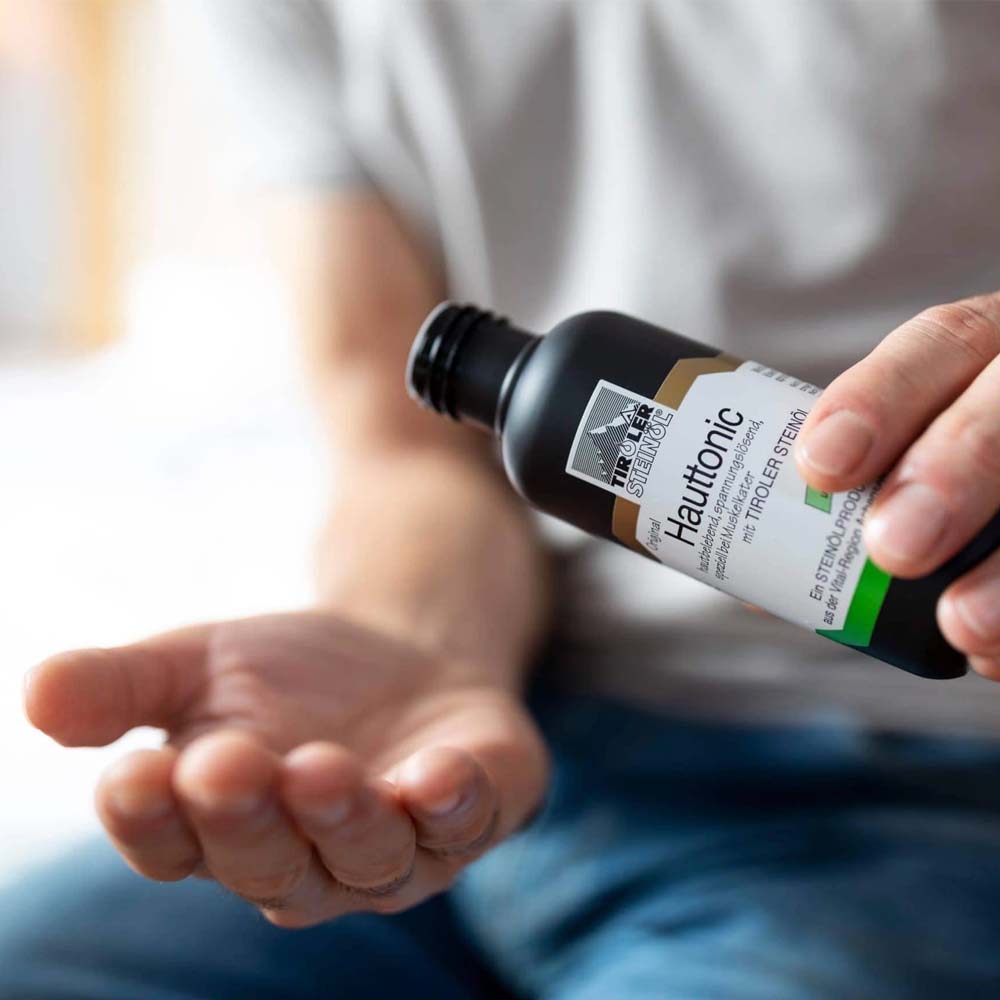 Tonico per pelle con olio di pietra tirolese