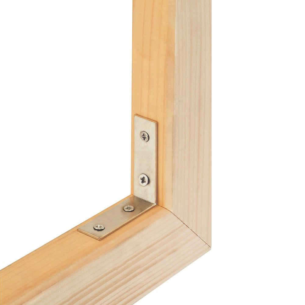 Staffa angolare con fori svasati per viti