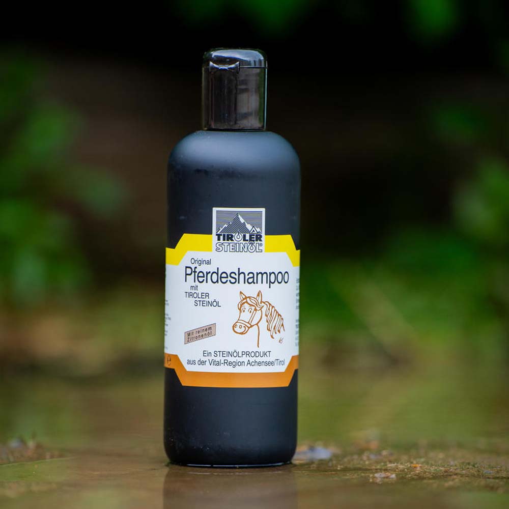 Shampoo per cavalli con olio di roccia tirolese