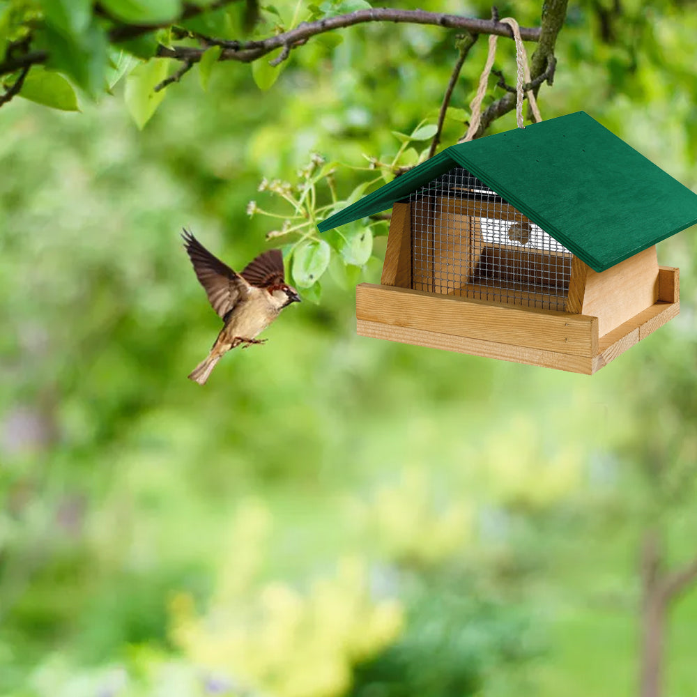 Mangiatoia per uccelli in legno 1