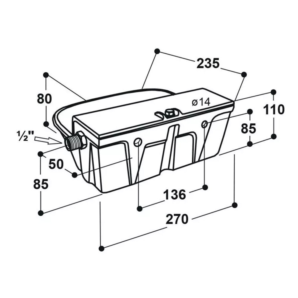 Abbeveratoio con galleggiante Suevia modello 350
