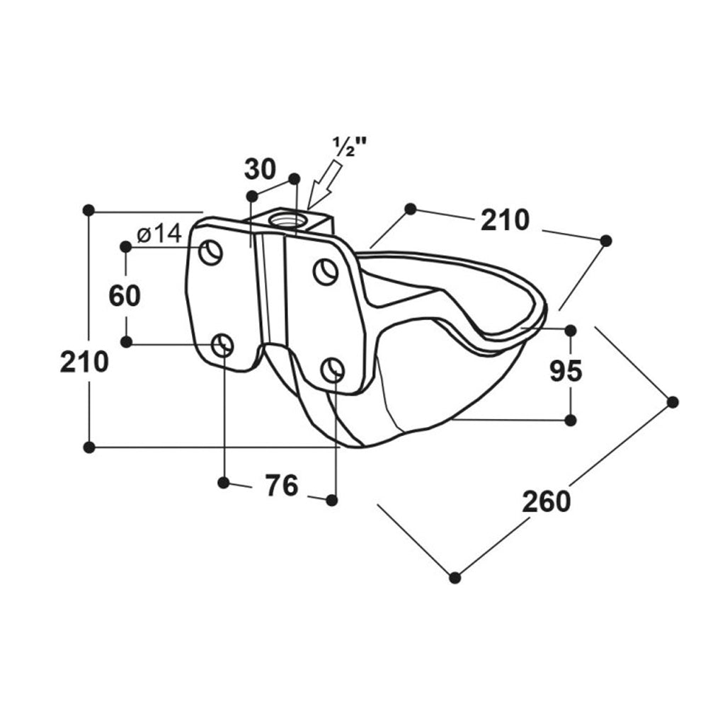 Abbeveratoio SUEVIA IDEAL 61 per Bovini Vitelli e Cavalli