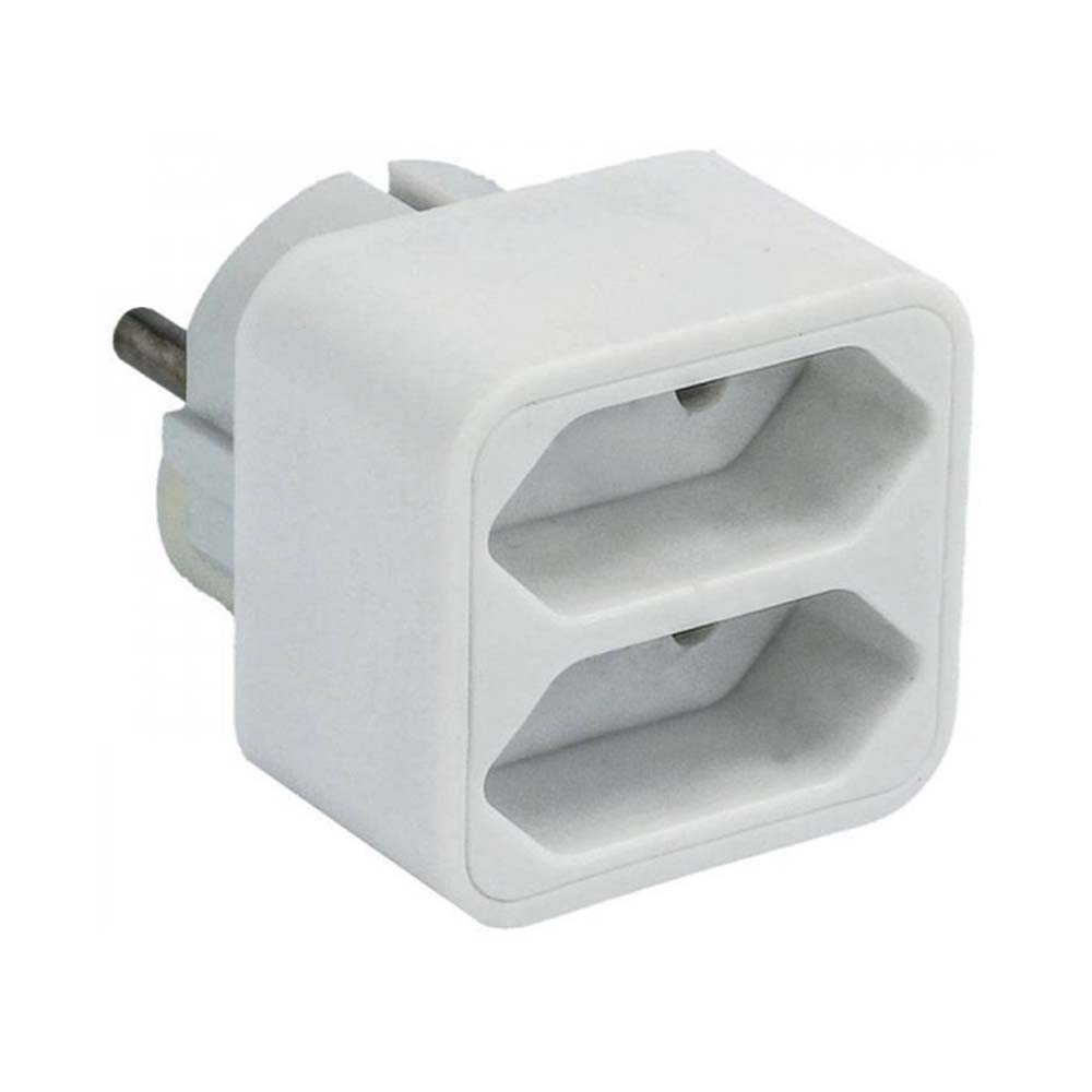 Adattatore Multiplo 2 Prese Euro con Protezione