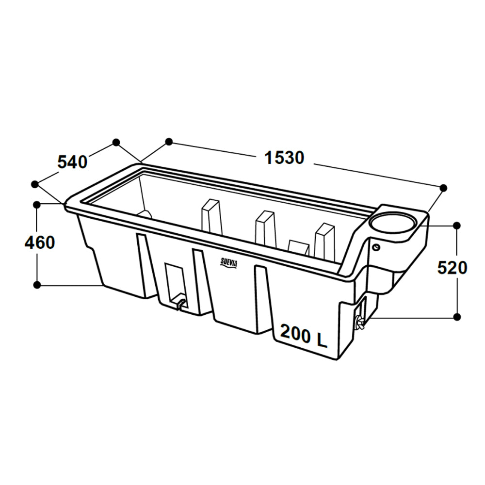 Vasca per pascolo wt 200 senza galleggiante