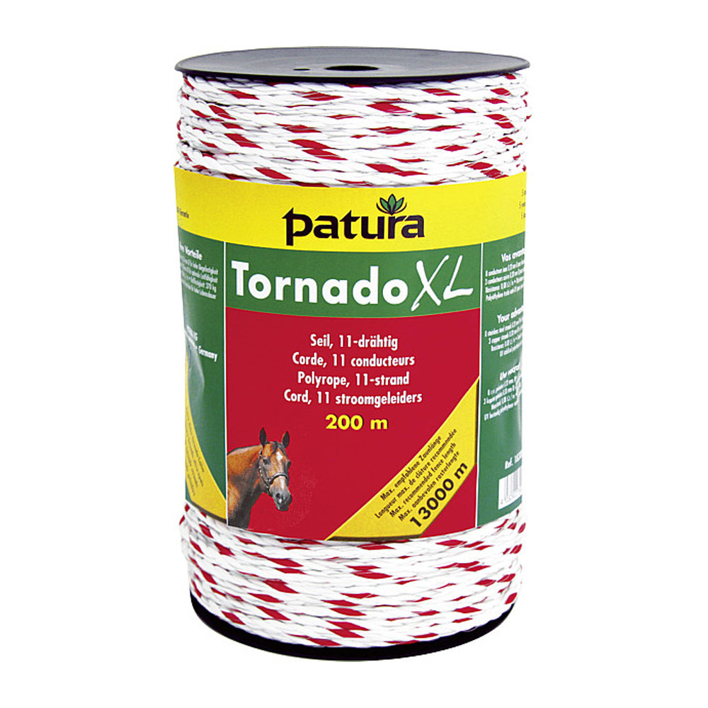 Corda Tornado XL bianco-rossa 200m