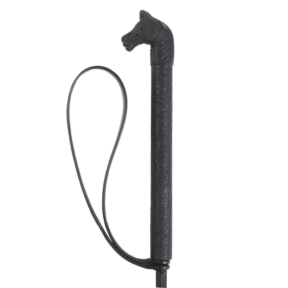 Frusta per raccolti 90 cm impugnatura a forma di testa di cavallo