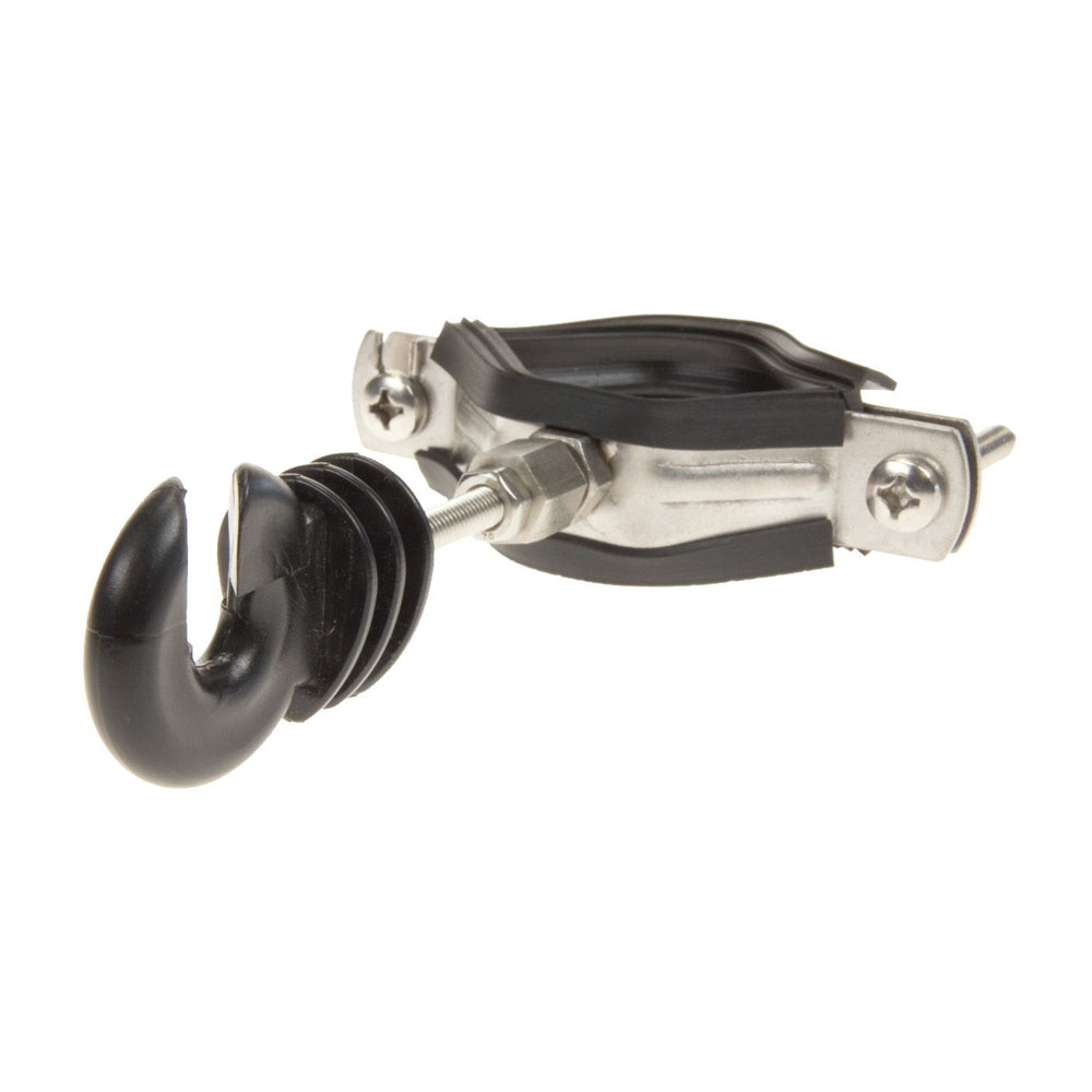 Morsetto per Pali Ø 40–50 mm con Rivestimento in Gomma per Isolatori M6/M8 - 10 Pezzi