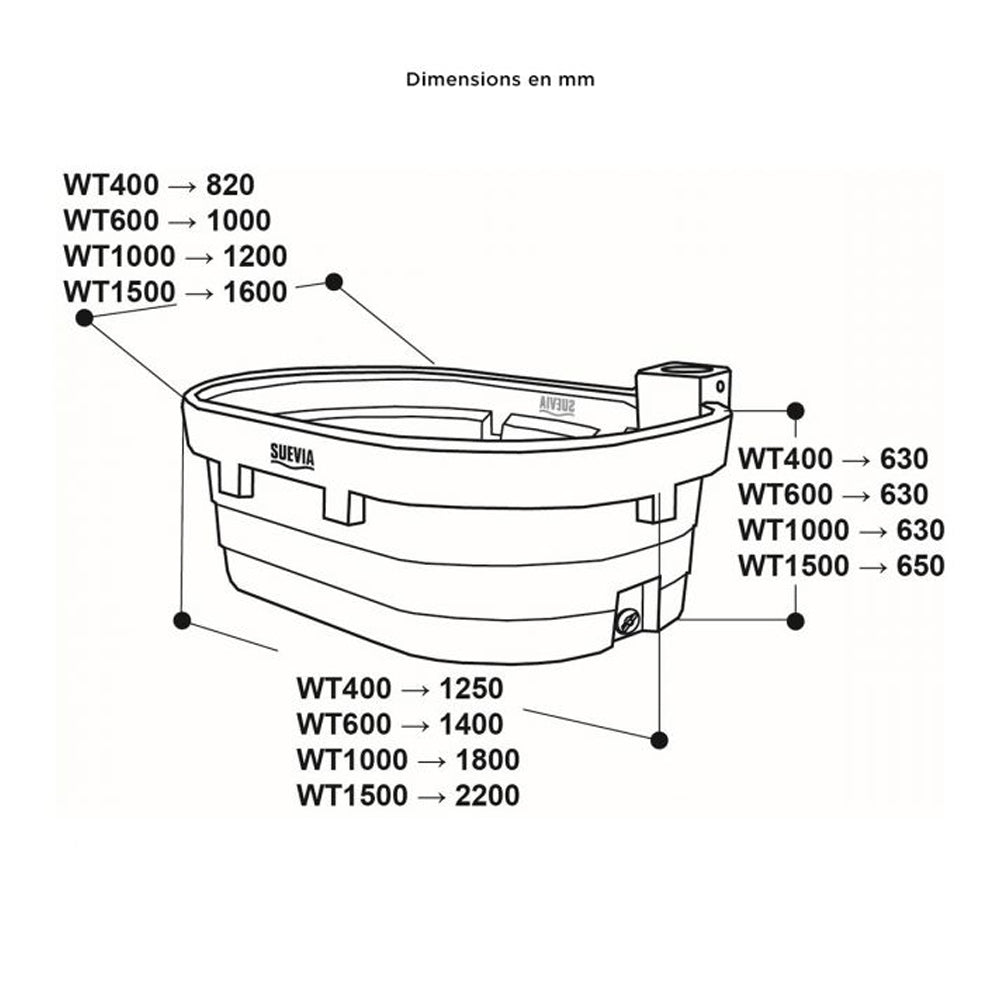 Vasca per pascolo wt 1000