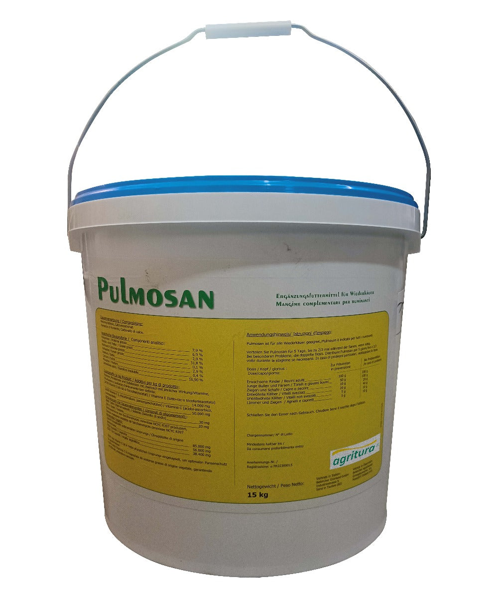 Beikircher Mangimi - Pulmosan Pellet 15Kg Con Selenio Organico, Polifenoli Antiossidanti