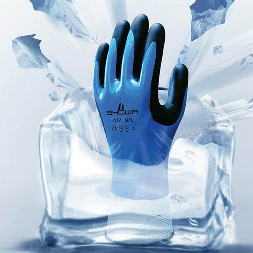 Guanti Show 477 - Impugnatura in schiuma e doppio rivestimento in nitrile perfetti anche in ambienti umidi e oleosi