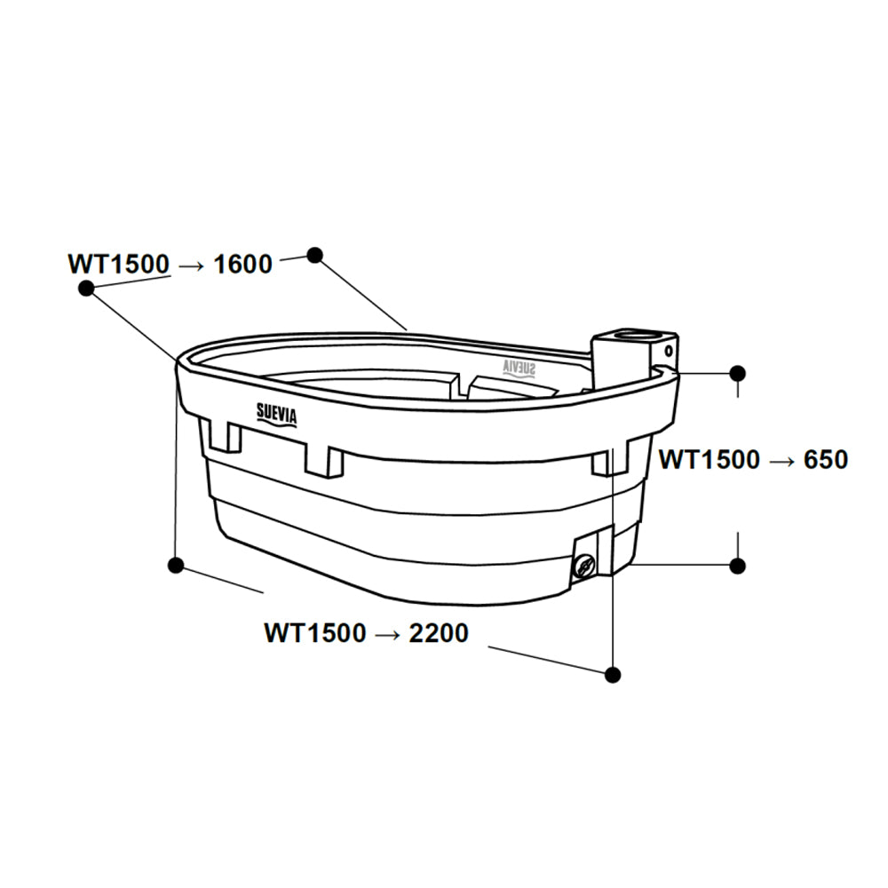 Vasca per pascolo wt 400 senza galleggiante