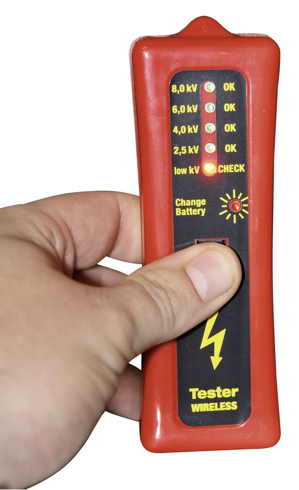 Tester per Recinzione Elettrica Senza Picchetti – 4 Livelli di Tensione