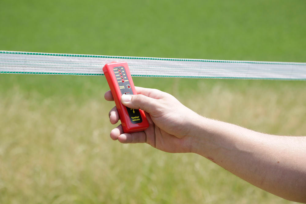 Tester per Recinzione Elettrica Senza Picchetti – 4 Livelli di Tensione