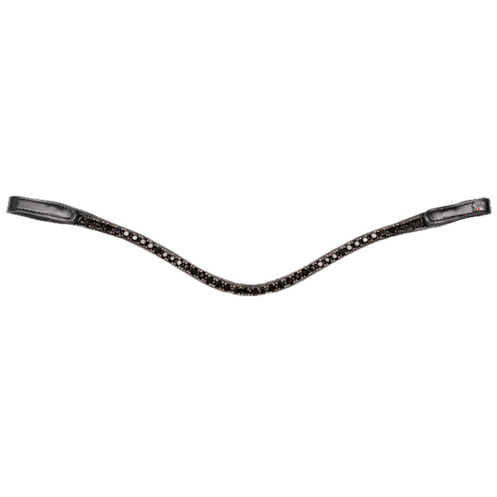 X-Line Shine Stirnband Schwarz Mit Funkelnden Schmucksteinen