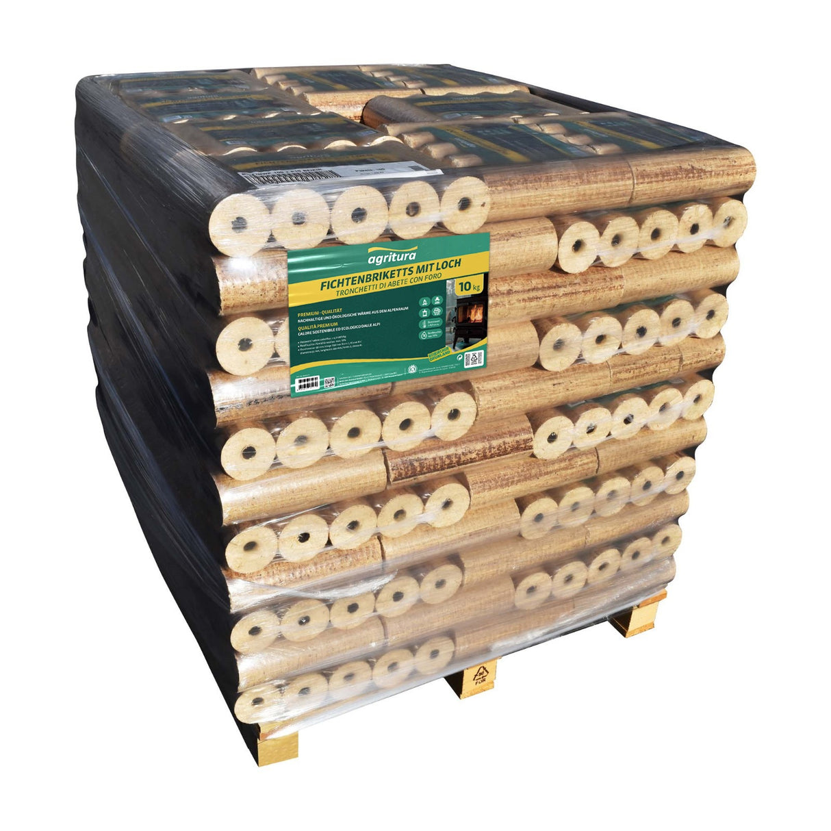 Tronchetto legno abete con foro