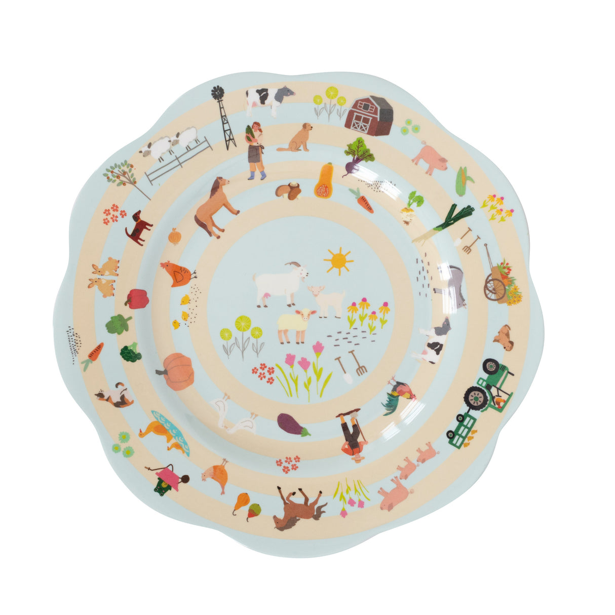 Piatto in melamina “My Little Farm” Overbeck and Friends – Mini e Grande