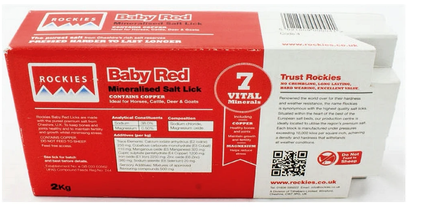 Blocchi di sale Rockies baby red 2kg