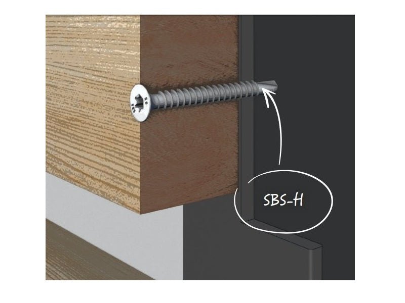 Selbstbohrende Schrauben für Holz-Metall Verbindungen SBS Ø 6,3mm x 60mm 100 St.