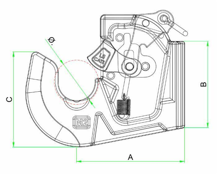 Gancio Rapido Inferiore Categoria 2 Light per Attacco Trattore