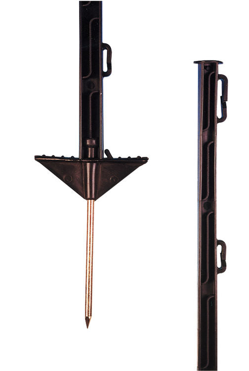 Paletto per recinzione elettrica 1,05 m nero